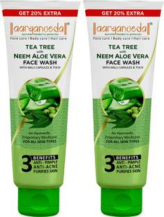 Aaryanveda Tea Tree  With Neem & Aloe Vera Extracts, 240 ml Pack of 2 Face Wash