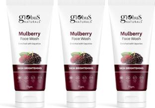 Globus Naturals Mulberry Fairness  For Even Skin Tone, Deep Cleansing Moisturizing & Nourishing, Suitable For All Skin Types, 75 ml Face Wash
