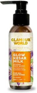 Glamour World Ayurvedic Glow Kesar Milk  - 100ml Face Wash