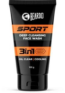 BEARDO Sport Deep Cleansing Facewash For Excess Oil Control, Deeply Cleanses Dirt & Sweat Face Wash