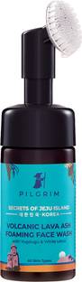 Pilgrim Volcanic Lava Ash Foaming  with Built In Brush for Deep Cleansing | Korean Skin Care Products | 100% Safe on All Skin Types | For Men & Women | SLS & Paraben Free | 120 ml Face Wash