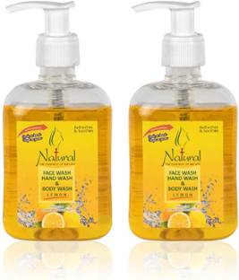 NATURAL Hand, Face, Body Wash with Lemon Face Wash