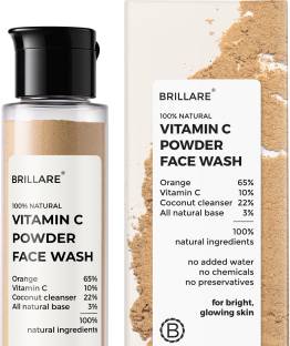 Brillare Vitamin C, Reduce Pigmentation,Orange powder for Skin Brightening Face Wash