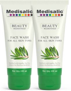 Medisalic Tea Tree Enriched with Jojoba and Tea Tree Extracts-For All Skin Types Men & Women All Skin Types  Face Wash