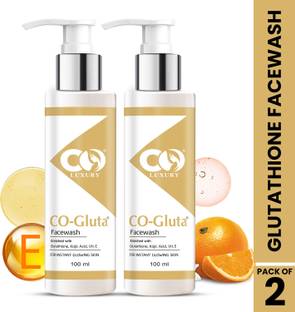CO Luxury Glutathione Facewash | Kojic Acid | Anti Pigmentation | Skin Whitening & Brightening Face Wash