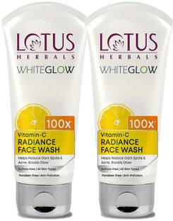 LOTUS HERBALS WhiteGlow Vitamin-C Radiance Facewash ( Pack of 2 ) (100gm * 2 ) Face Wash