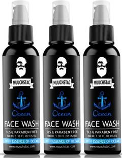 MUUCHSTAC Ocean for Men, Anti Acne & Pimple, Skin Brightening, All Skin Types Face Wash