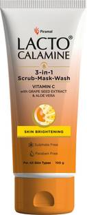 Lacto Calamine 3-in-1 Vitamin C Face Scrub-Mask-Wash Skin Brightening Face Wash