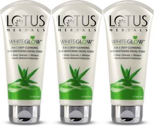 LOTUS HERBALS Whiteglow 3 In 1 Deep Cleaning Skin Whitening Facial Foam|Dark Spots Face Wash