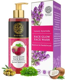 BUDDHANATURAL Face Glow Wash (200ml, Ayush Certified) Illuminating, Exfoliating Face Wash