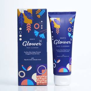 RISUM GLOWER Anti-Acne, Glycolic Acid 1%, Salicylic Acid 2%,Aloe Vera 1%, Preventing Breakouts, Acne scars, Aging Signs Restoring Skin Moisturisation  Face Wash