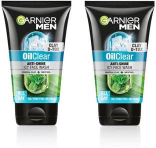 Garnier Men Oil Clear Deep Cleansing, with Menthol and Mineral Clay Face Wash