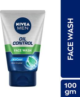 Nivea Men Oil Control with Mint Crystal removes Excess Oil, Tight Pores, For All Skin Type Face Wash