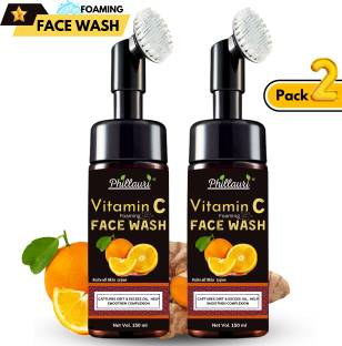Phillauri Brightening Vitamin C Foaming with Built-In Face Brush for deep cleansing Face wash Face Wash