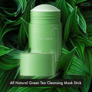 HUZURLU Green Tea Mask Stick Facial Cleansing Oil Acne Blackhead Control Deep Clean Face Wash