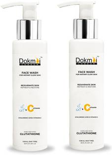 DOKMAI LONDON Face wash brightness skin tone and reduce pigmentation Hyaluronic acid hydrate plumps, and reduce fine lines (Pack 2) Face Wash
