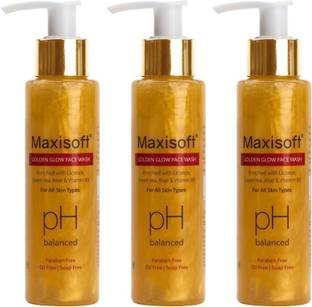 Maxisoft Golden Glow Face | Regain your Glow with Green Tea, Aloe Face Wash