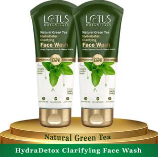 Lotus Botanicals Natural Green Tea HydraDetox Clarifying -100ml ( Pack Of 2 ) Face Wash