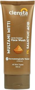 Clensta Multani Mitti  with 1% Salicylic Acid for clear skin | For Men & Women Face Wash