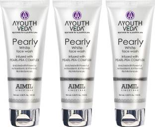 Ayouthveda Pearly White | Glowing & Radiant Skin With Antioxidants & Vitamin C (Pack of 3) Face Wash
