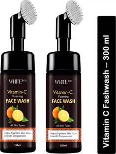 white bon Brightening Vitamin C Foaming with Built-In Face Brush for Deep Cleansing - No Parabens, Sulphate, Silicones Face Wash