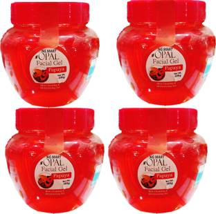 NG MART OPAL PAPAYA FACE GEL FOR SKIN CLEANSING & MOISURE GEL PACK OF - 500g x 4 Face Wash