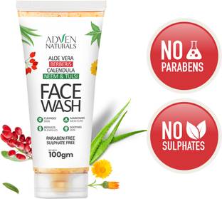 Adven Naturals Aloevera, Berberis, Calendula, Neem & Tulsi Face Wash