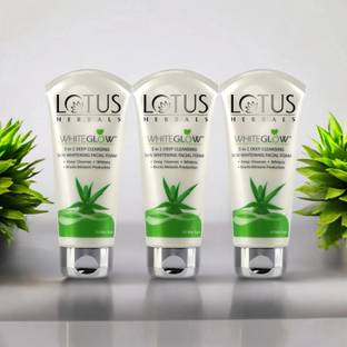 LOTUS Herbals WHITEGLOW 3 in 1 Deep Cleansing Skin Whitening Facial Foam Face Wash