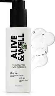 Alive & Well Glow Up Illuminating Facewash, with Pentavitin, for 72 Hours Skin Hydation Face Wash