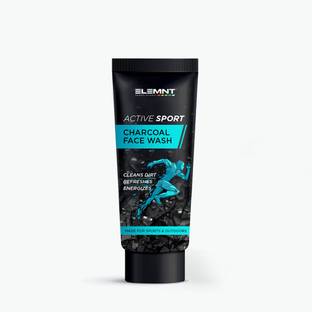 Elemnt Sports Science Active Sport Charcoal Facewash for Men - Brightening, Anti-Pollution, Oil & Acne Control Face Wash