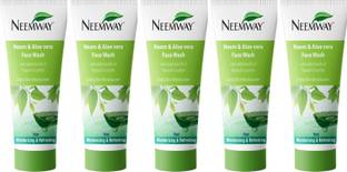 NEEMWAY Pack of 5 Neem Aloe Vera Anti Pimple Face Wash