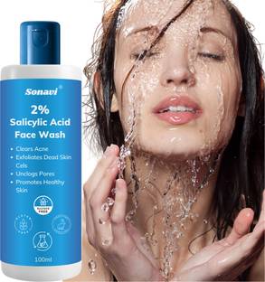 Sonavi 2% Salicylic Facewash For Anti-Pimples, Dead Skin, Active Acne, Blackheads & Whiteheads Remover Face Wash