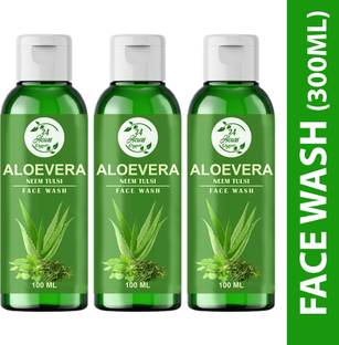 24 Hours Organic 3 Neem Tulsi  Combo For Skin Nourishment | Tan Removal | Oil Clear | Pimple Clear | All Skin Type Face Wash