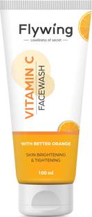 flywing Skin Brightening Vitamin C  For Men & Women, Gentle Cleanser, For Fresh & Acne-Prone, Dry & Oily Skin | 100ml Face Wash