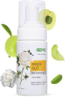 OZiva Inner Glo Skin Brightening  (with Phyto Vitamin C, Glycolic Acid AHA, Sandalwood & Yuzu) for Dark Spot Correction & Radiance Face Wash