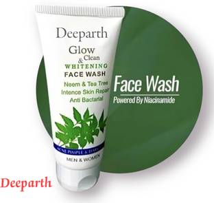 Deeparth Glow & Clean Neem And Tea Tree Whitening 100ml, Reduces Scars & Dark Spots, pimple control, for skin brightning, for all skin types DNFW033 Face Wash