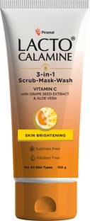 Lacto Calamine 3-in-1 Vitamin C Face Scrub-Mask-Wash | Skin Brightening | Face Wash
