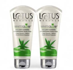 LOTUS HERBALS Whiteglow 3 In 1 Deep Cleaning Skin Whitening Facial Foam|Dark Spots Face Wash