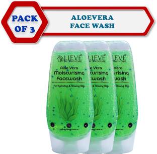 lieve Aloe Vera Moisturising For Hydrating & Glowing Skin Pack of 3 Face Wash
