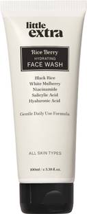 Little Extra Rice Berry  for Bright Glowing Skin, Daily Use, Mild and Gentle, Hyaluronic Acid, Sulfate-Free, Men & Women - All Skin Types, 100ml Face Wash