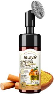 Atulya Chandan & Haldi Foaming  With In-Built Soft Face Brush Face Wash