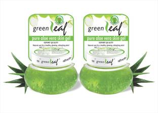GREENLEAF Pure Aloevera Gel For Face anti acne and pimples pack of 2