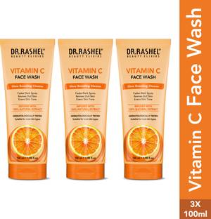 DR.RASHEL Vitamin C with Natural Extracts for Bright & Glowing Skin | All Skin Types Face Wash