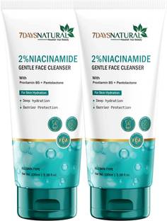 7days natural Niacinamide 2% Gentle Face Cleanser for Dark Spot and Blemishes,Suitable for Dry to Normal Skin, Sensitive Skin Types Face Wash