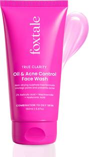 Foxtale 2% Salicylic Acid Face wash| Controls oil, Fights Acne & Non-drying Face Wash