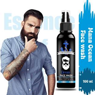 Mana Ayurvedam Ocean Men’s  – Pimple Defence, Oil Control & Fresh Skin Face Wash