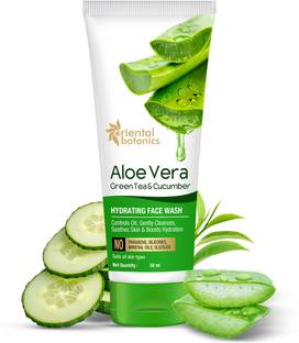 Oriental Botanics Gently Cleanses Infused with Aloe Vera, Green Tea & Cucumber Based Hydrating Face Wash