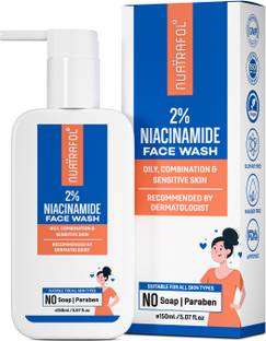 NUATRAFOL 2% Niacinamide  | With 1% Kojic Acid & Papaya Extract | Korean Niacinamide | Brightening & Tan Removal | Gentle Daily Cleanser for Women & Men Face Wash