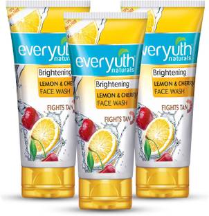 Everyuth Naturals Brightening Lemon & Cherry 50g 3 pc And purifying neem 50g 1pc Face Wash