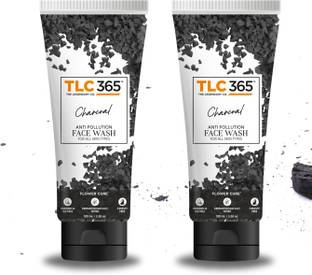 TLC 365 Charcoal Anti-Pollution : Deep Cleansing with Activated Charcoal, Prevents Acne Breakout (Pack of 2) Face Wash